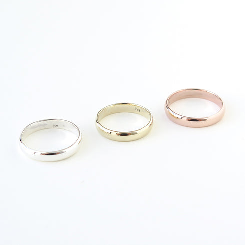 Half Round Band in Silver